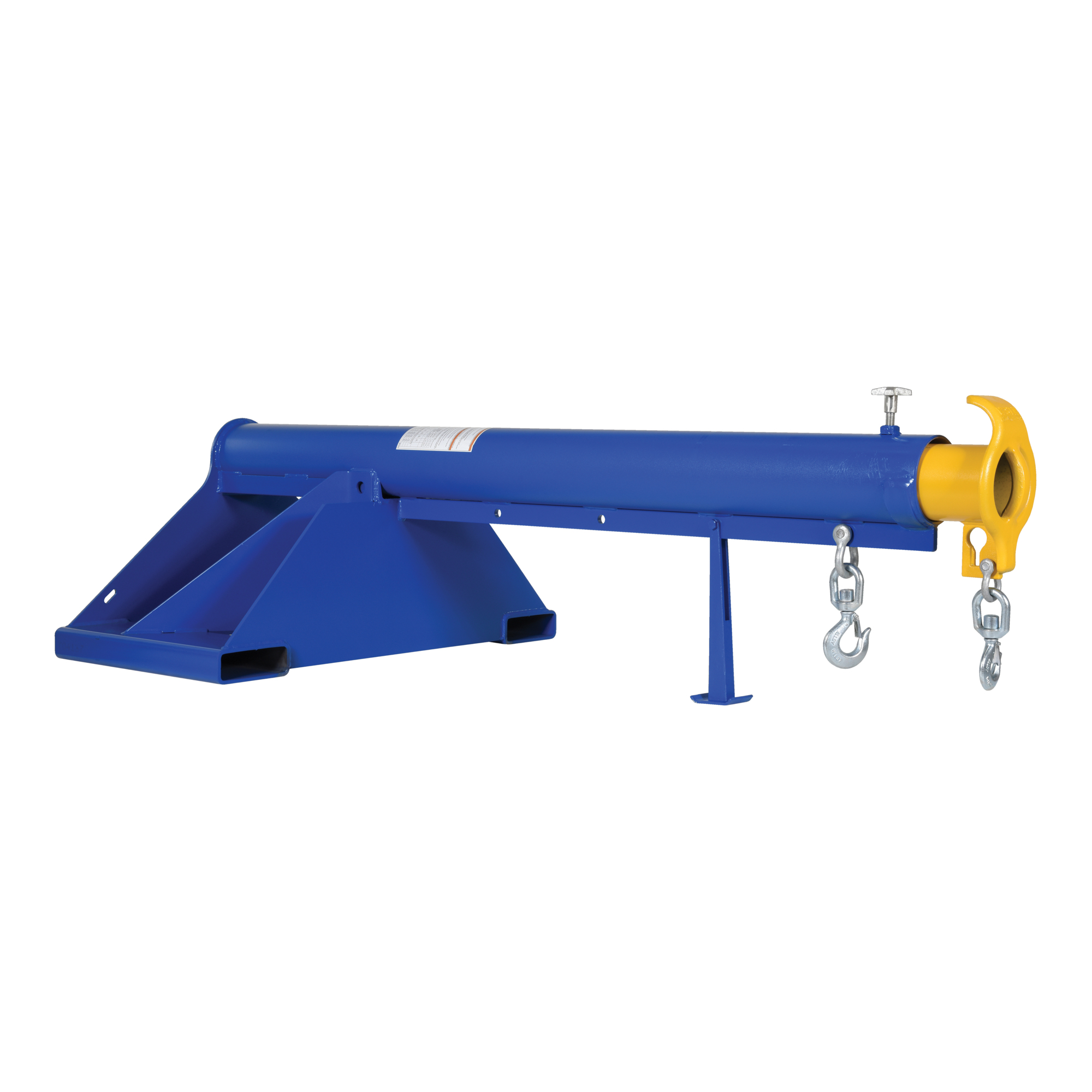 Vestil Steel Telescoping Lift Boom 36 In. Fork Pocket Center 6,000 Lb. Capacity Blue and Yellow